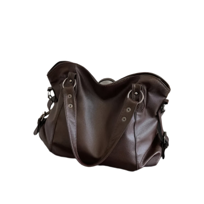 Ethel - Uncomplicated Large Shoulder Bag with Studs