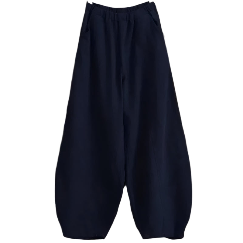 Lina Relaxed Wide-Leg Trousers with Pockets