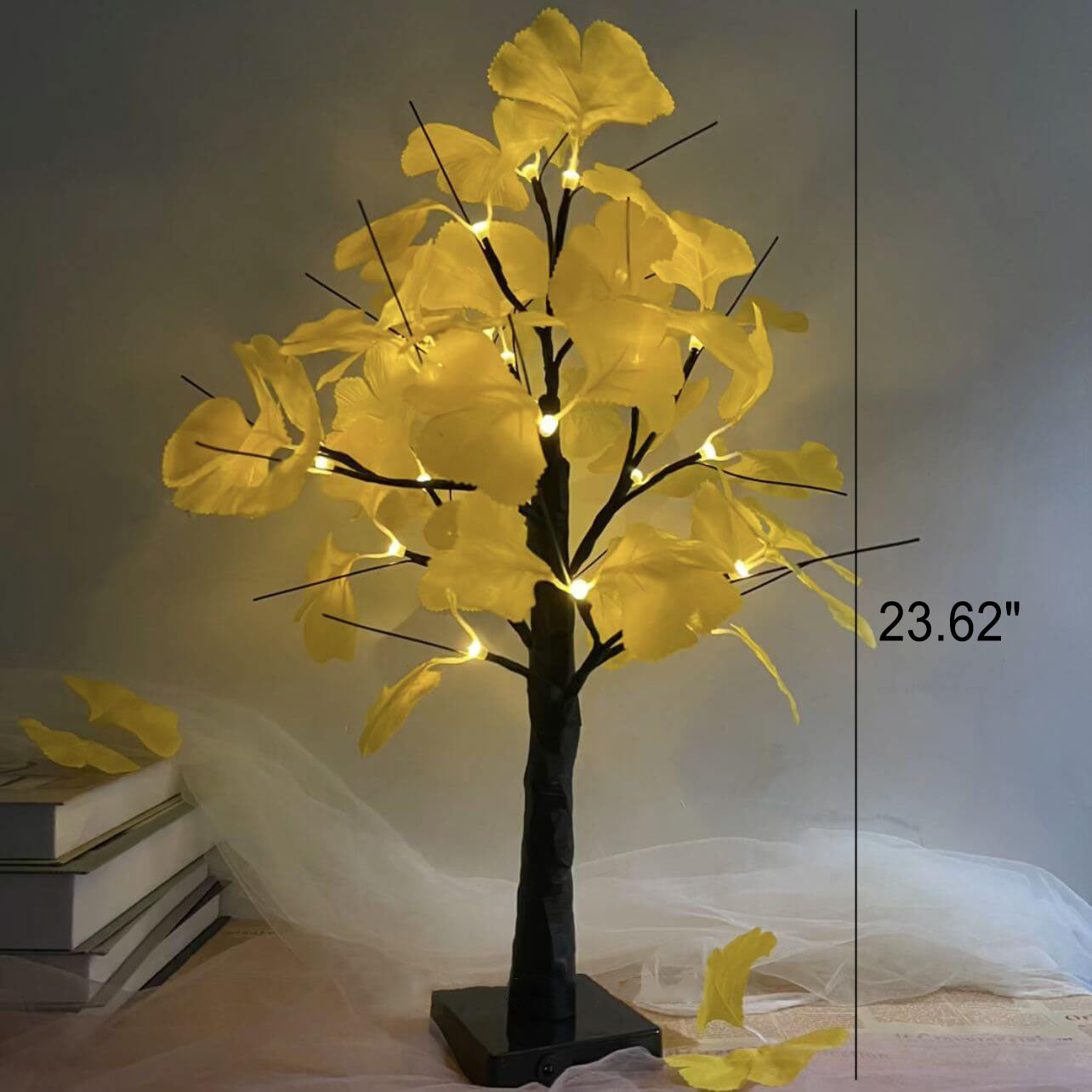 Battery-operated LED lighted tree