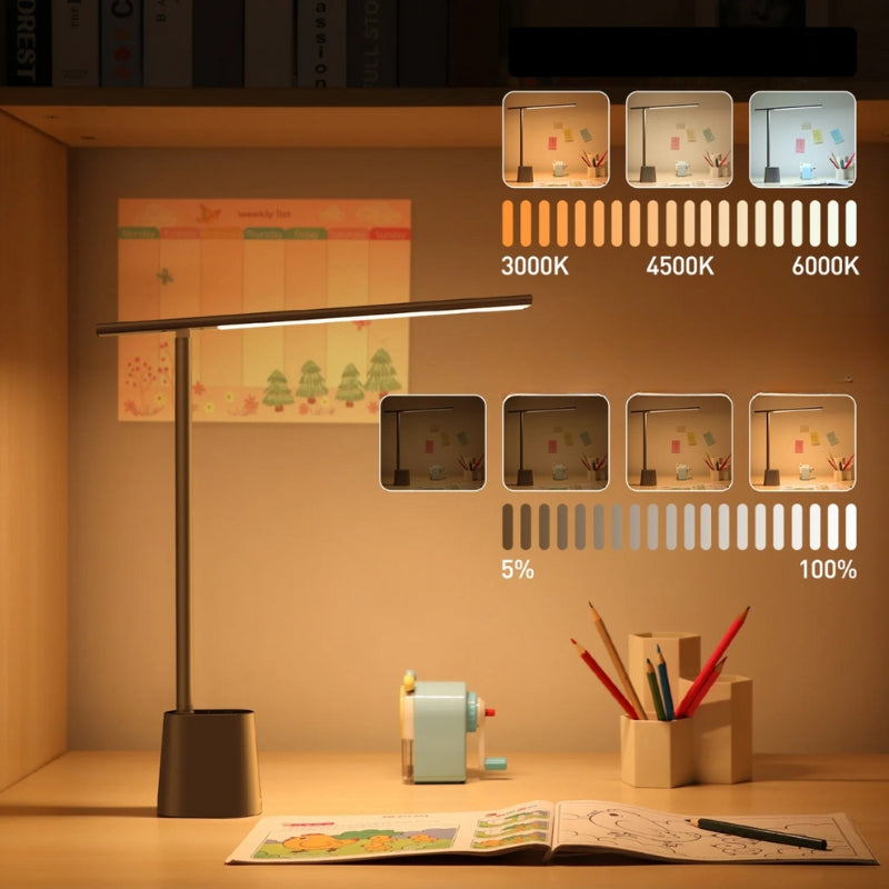 LumaLine - Slim LED Table Lamp with USB Charging Port