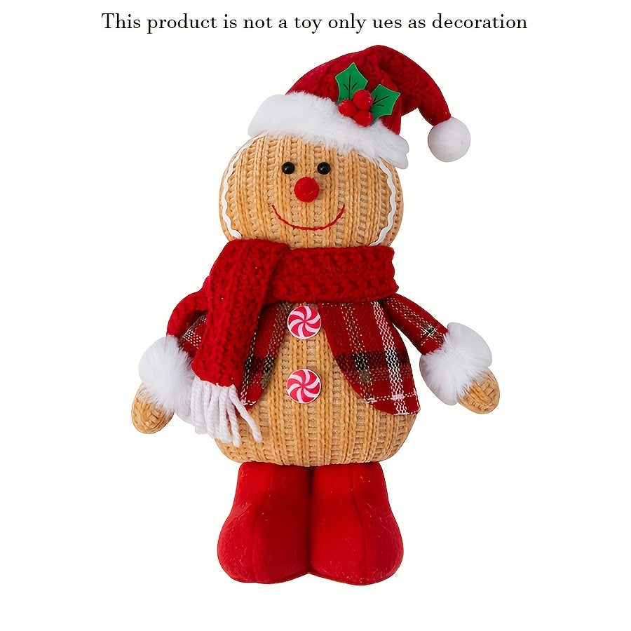 2-Piece | Handcrafted Knitted Christmas Figurine Decor
