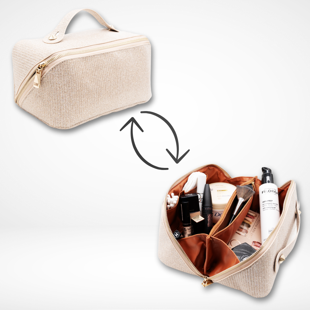 Cecil - Elegant and compact makeup bag with multiple organizing pockets