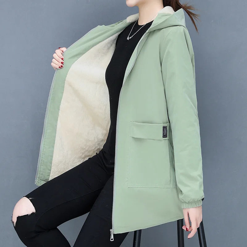 Vera Cozy Wool padded coat with hood