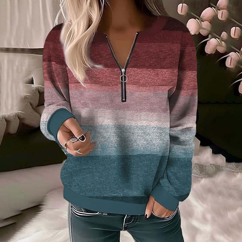 Amanda - Color Selection Half-Zip Sweatshirt for Women