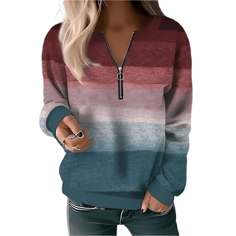 Amanda - Color Selection Half-Zip Sweatshirt for Women
