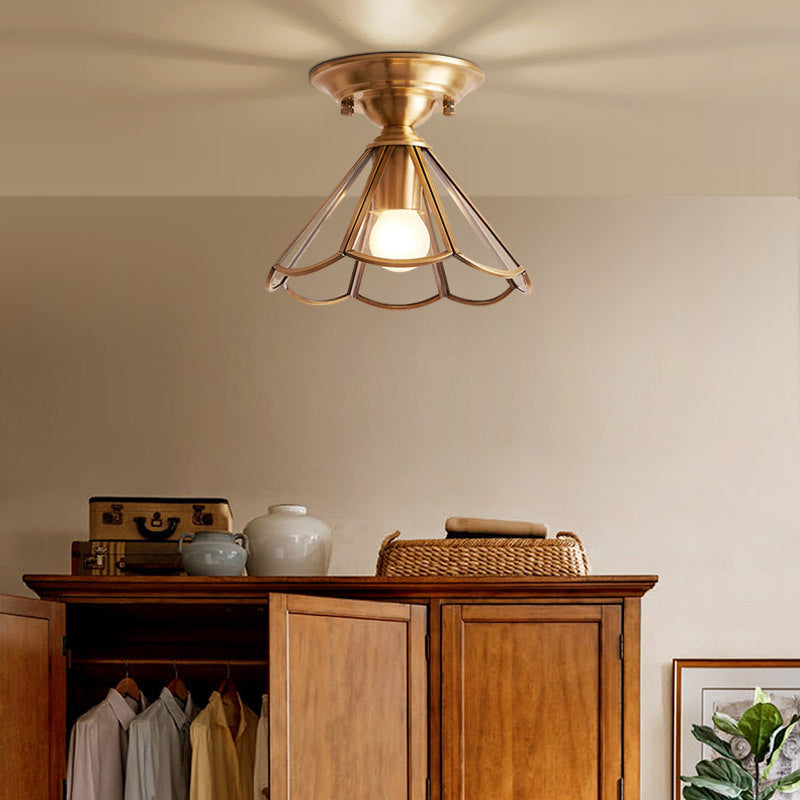 GoldenAura - Colonial Semi Flush Mount Lighting