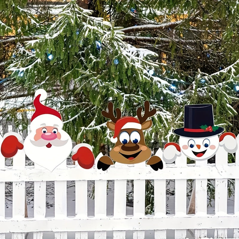 Festive | 3-Piece Christmas Fence Decor Set