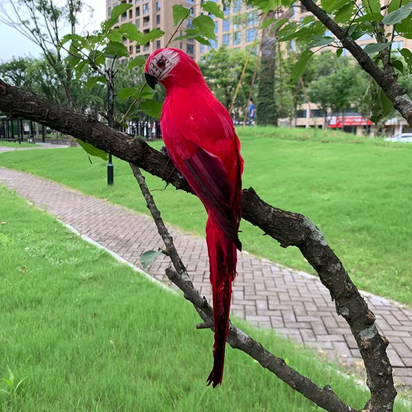 Live Parrot Garden Ornament for Outdoor Elegance