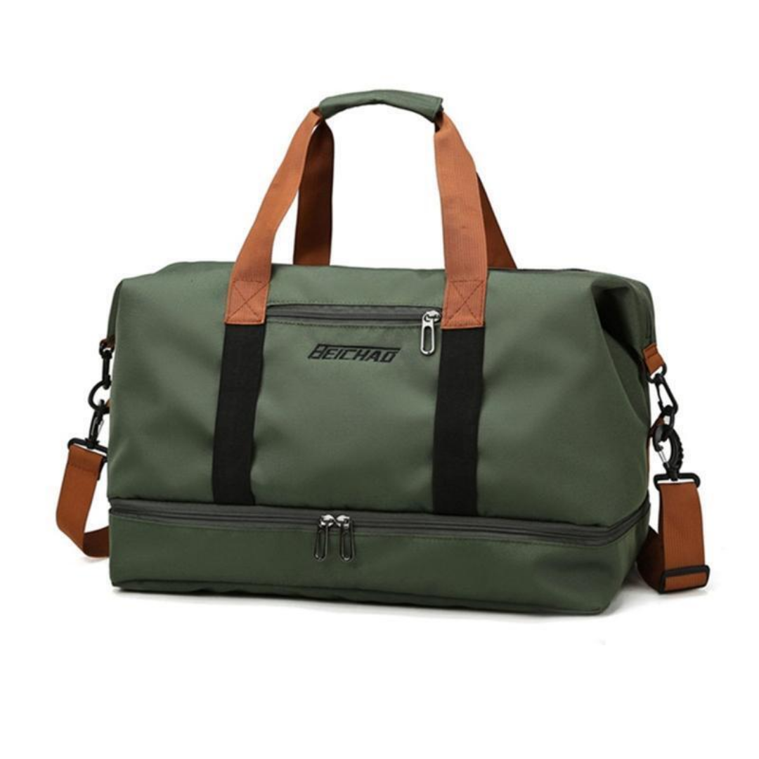 TravelMate Large Travel Bag with Multiple Compartments and Durable Zipper