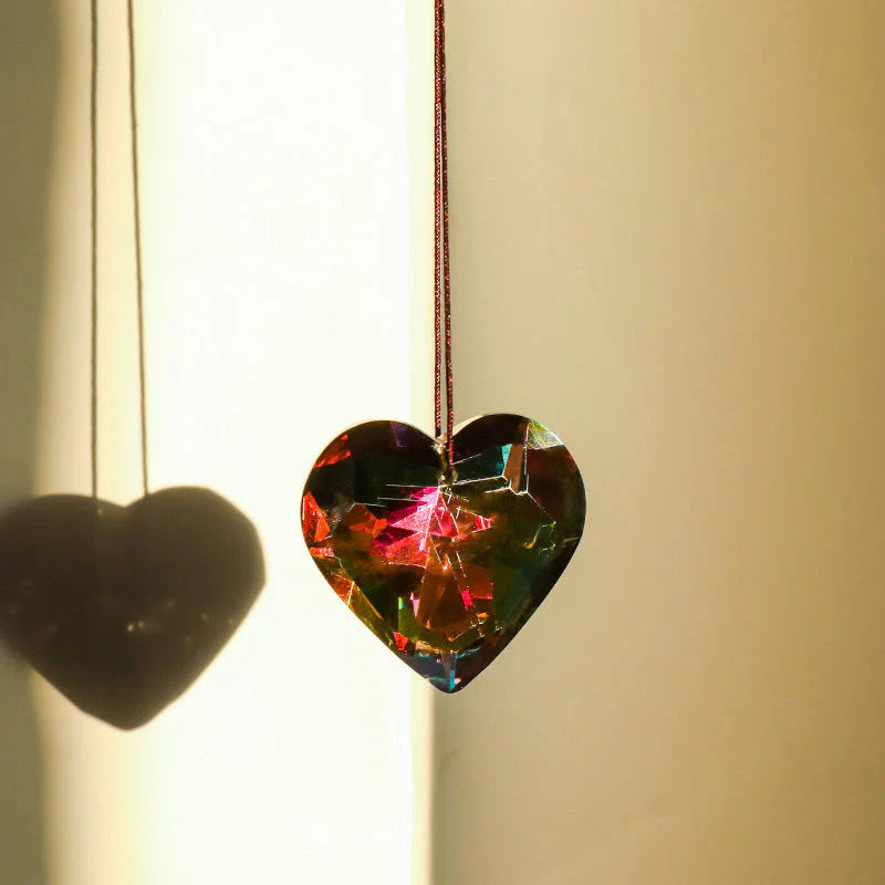 SunAura Heart-Shaped Suncatcher