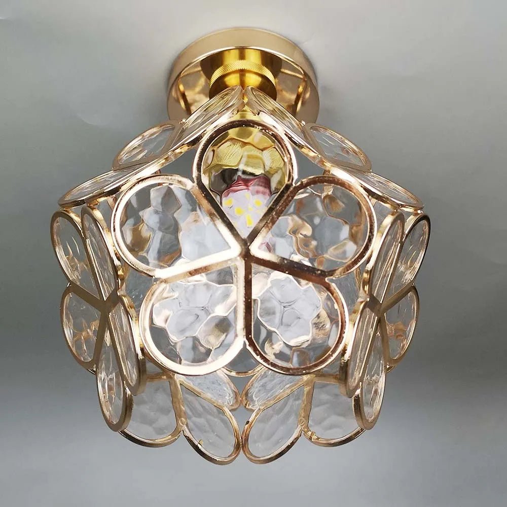 Flowers Style Glass Ceiling Lamp