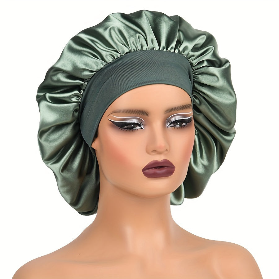 Rebel | Wide Elastic Band Satin Sleep Bonnet Cap