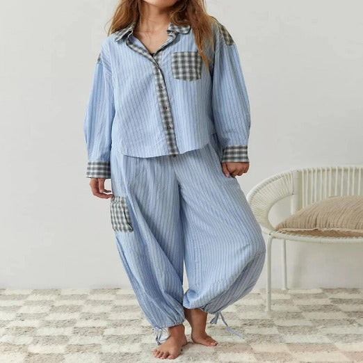 Orlyn | Cozy Long Sleeve and Loose Pajama Set for Night