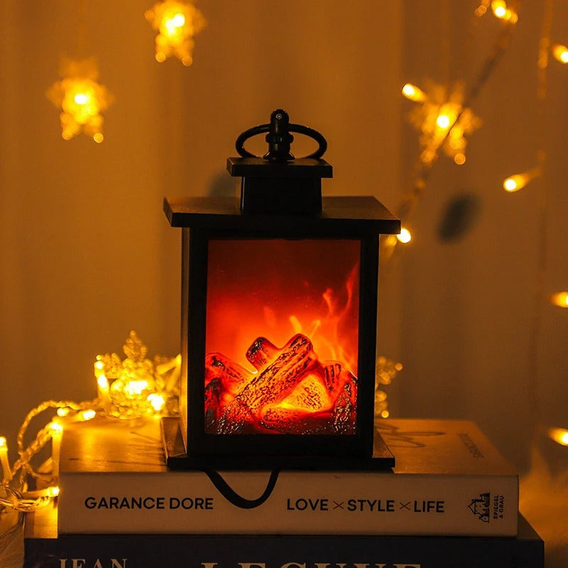 Flameless Fire Realistic Lantern Lamp