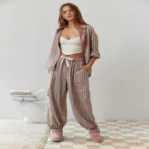 Orlyn | Cozy Long Sleeve and Loose Pajama Set for Night