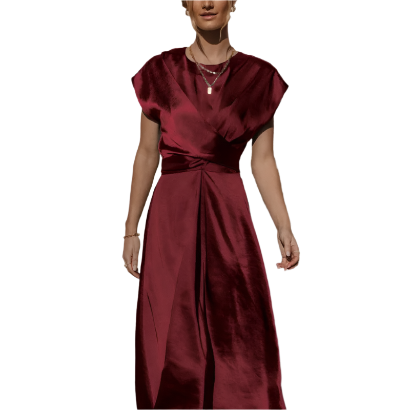 Sofie Elegant Wrap Midi Dress