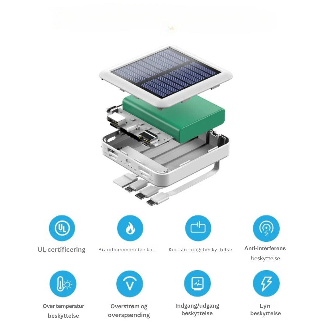 Lightweight solar power bank