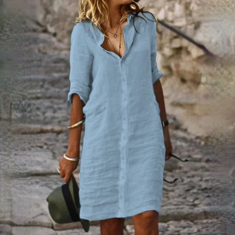 Amelia Women's Stylish Linen Dress