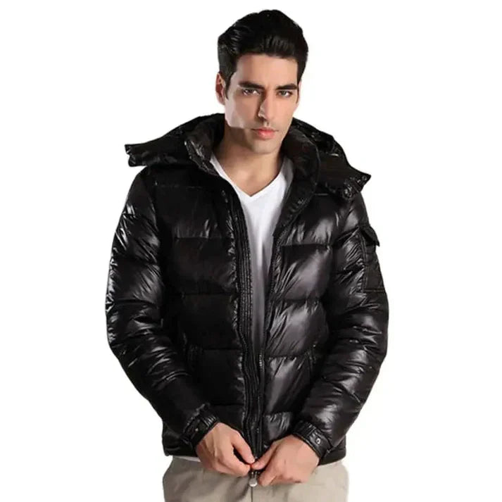 Loui - Long-sleeved puffer jacket with hood and pockets