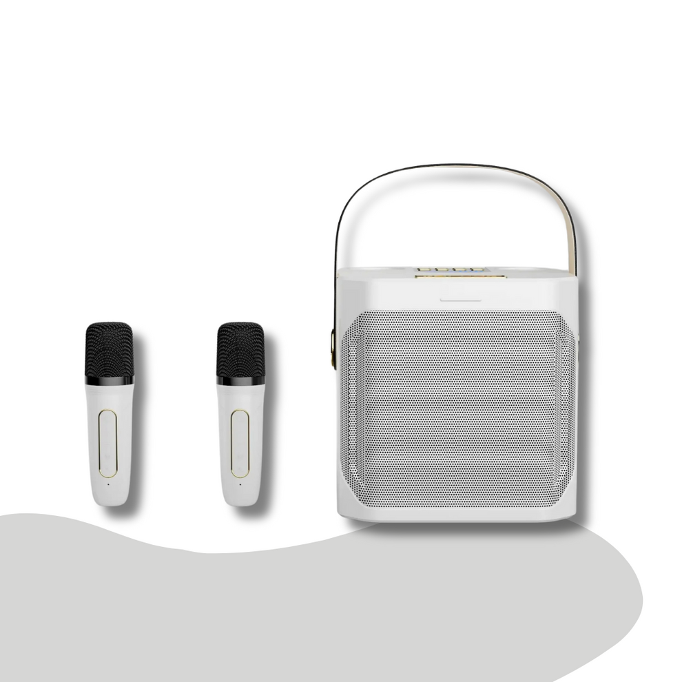 SingGo - Portable Karaoke Speaker with Dual Microphones and Phone Holder