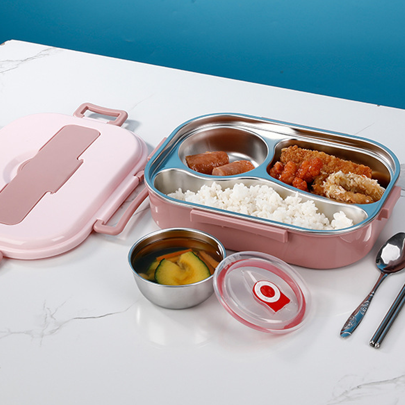 Interior lunch box in stainless steel