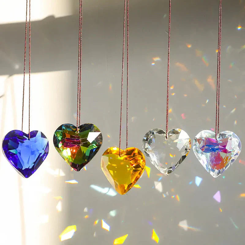 SunAura Heart-Shaped Suncatcher