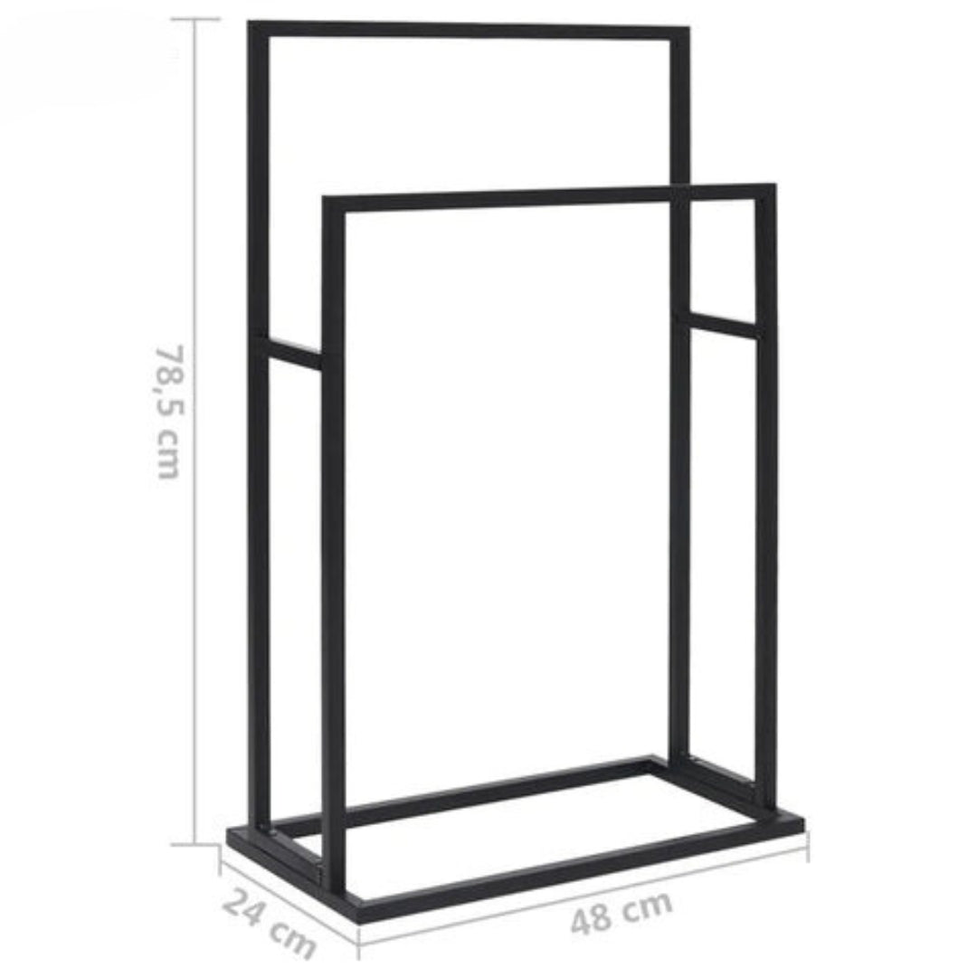 Holder - Freestanding black towel holder