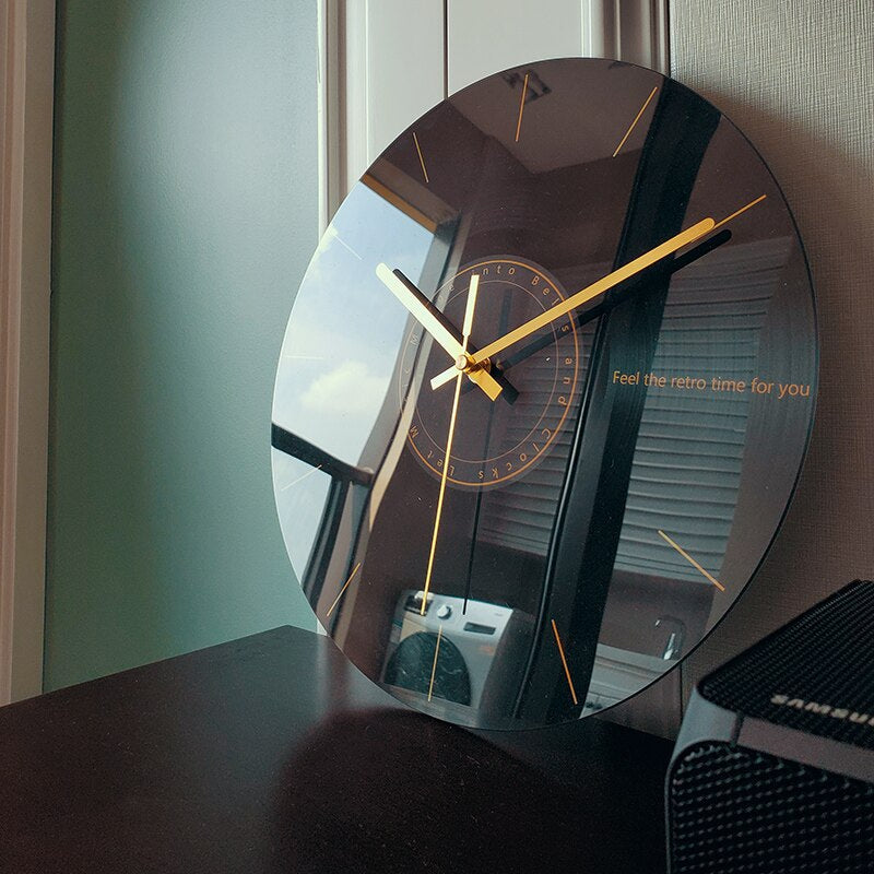 Elegant glass wall clock