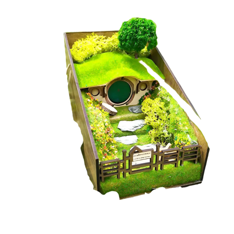 MiniScape Bookends – Handcrafted Decorative Book Holders with Micro Landscape Design