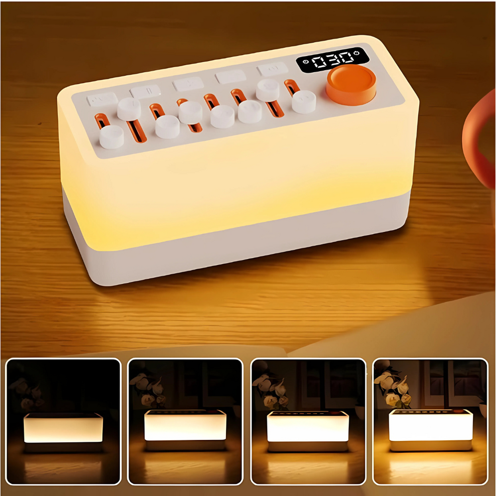 GlowTime - Minimalist Digital Alarm Clock with Warm Night Light