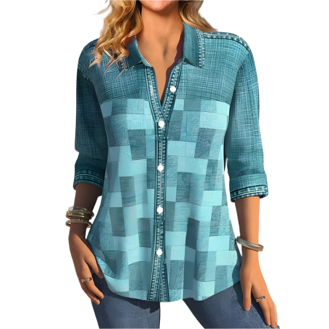 Lina Relaxed Fit Plaid Shirt