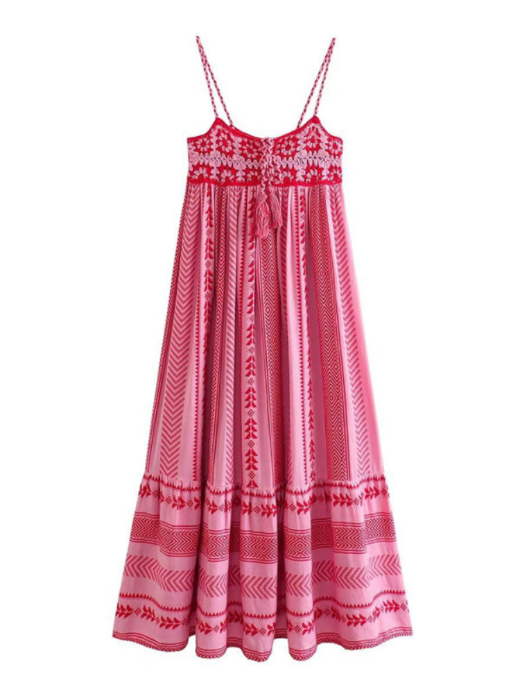 Elowen Backless Spaghetti Strap Maxi Dress