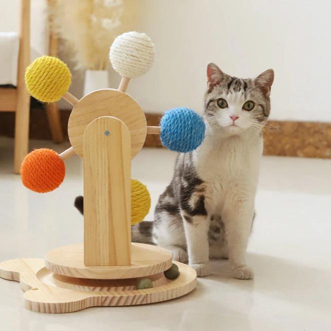 Multifunctional Cat Tree with Ferris Wheel for Cats