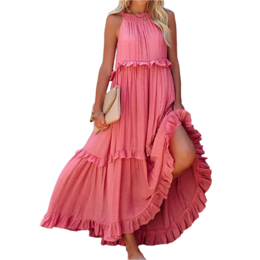 Elegant Maxi Dress for Women - Figure-Hugging A-Line Silhouette