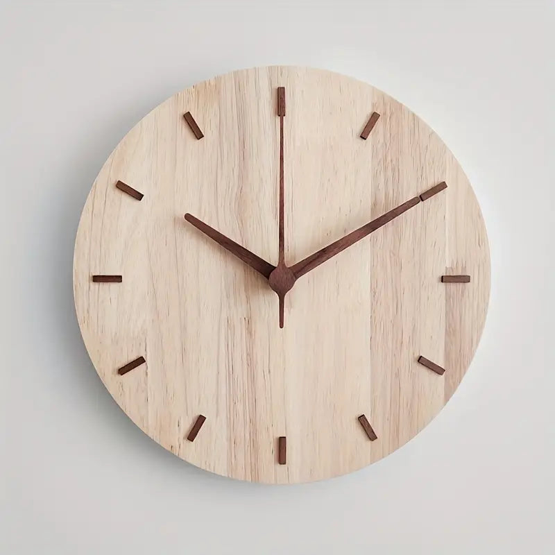 Minimalist Aesthetic Wooden Wall Clock