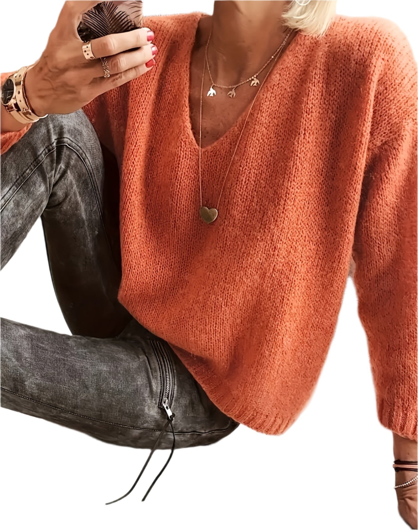 Lorie - Smart everyday top with V-neck