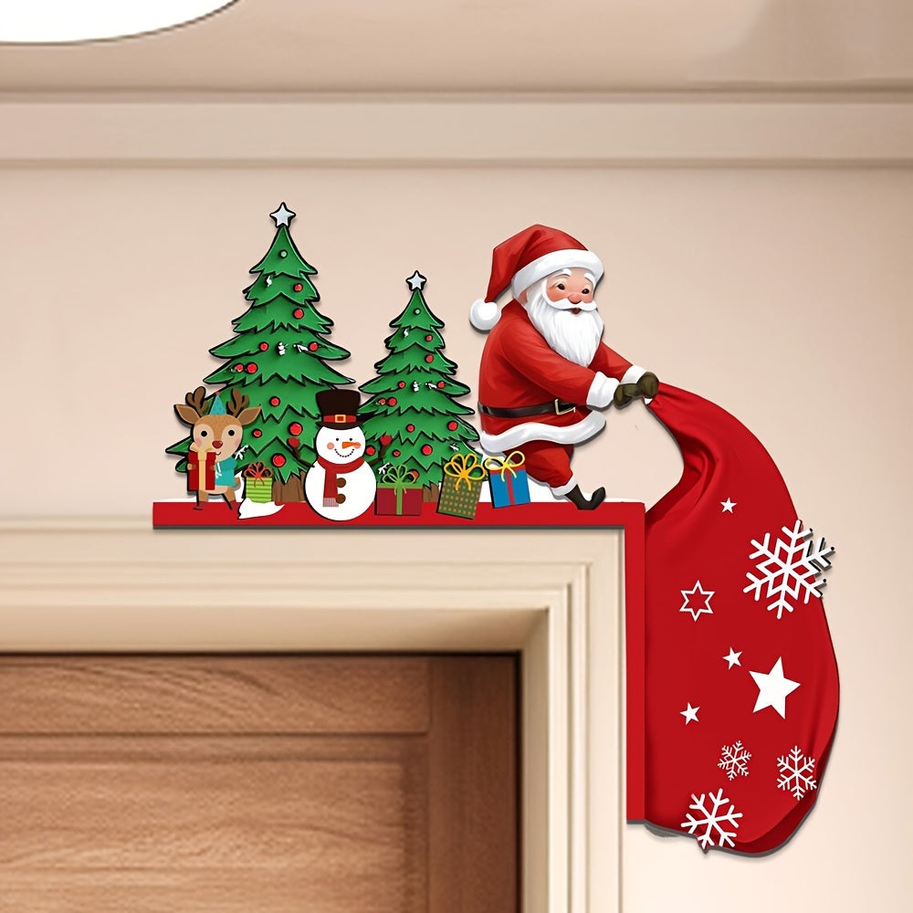 Woodland | Vintage Wooden Christmas Door Corner Decoration