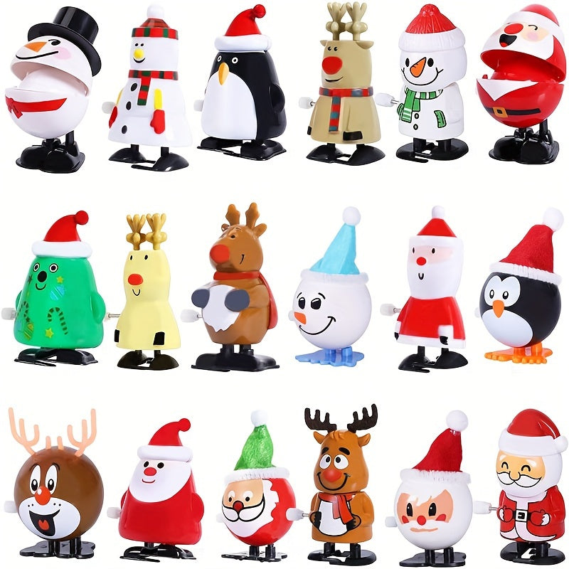 5pcs Mini Wind-Up Christmas Toys