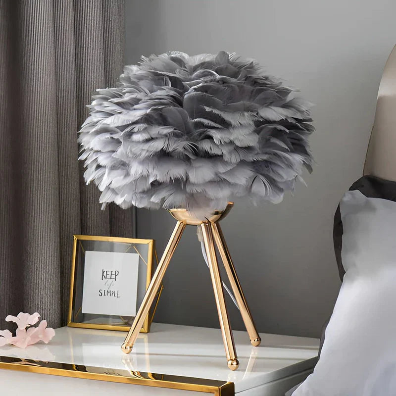 FeatherLuxe - Soft Glow Feather Lamp