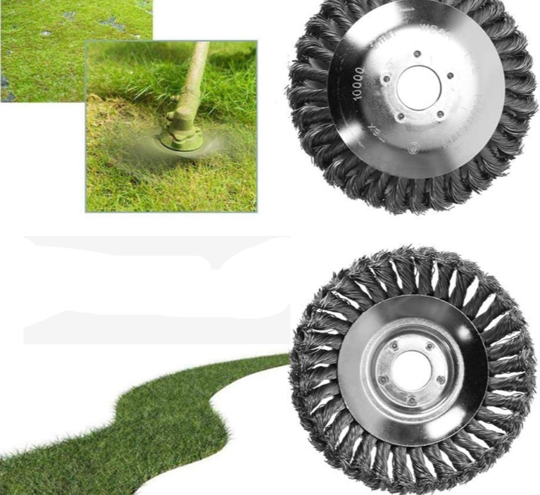 Rotating weed trimmer made of wire