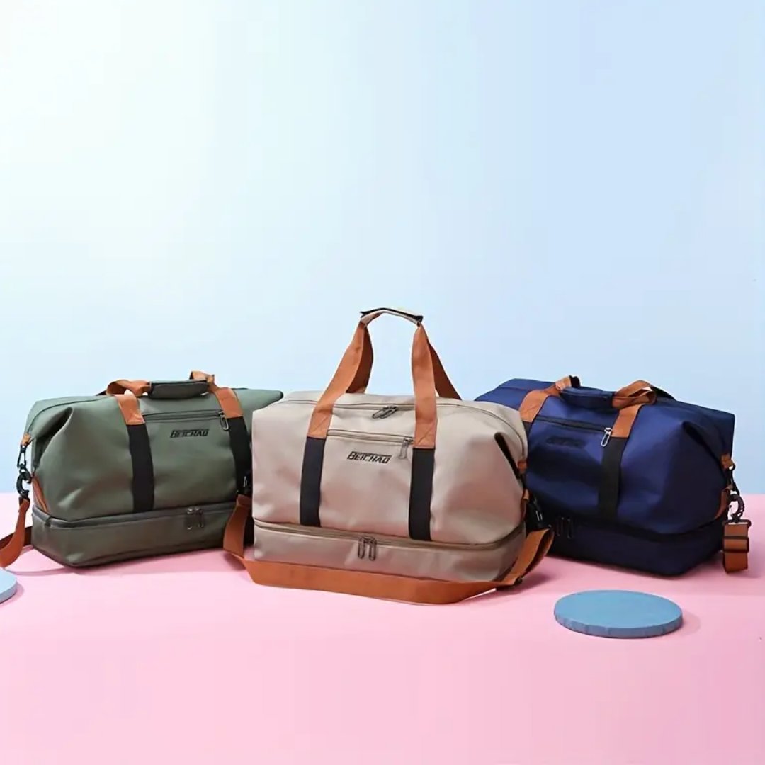 TravelMate Large Travel Bag with Multiple Compartments and Durable Zipper