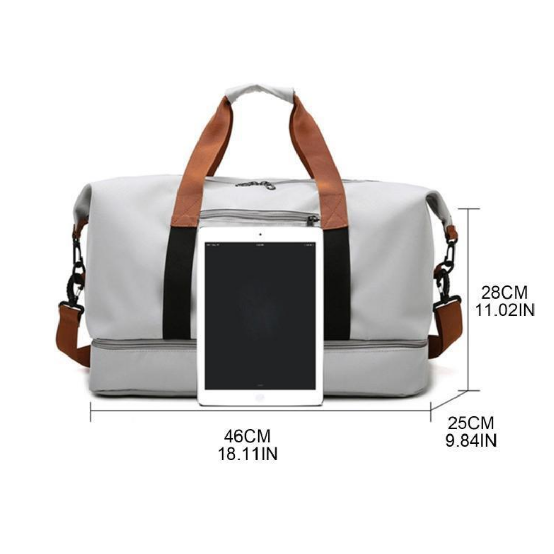 TravelMate Large Travel Bag with Multiple Compartments and Durable Zipper