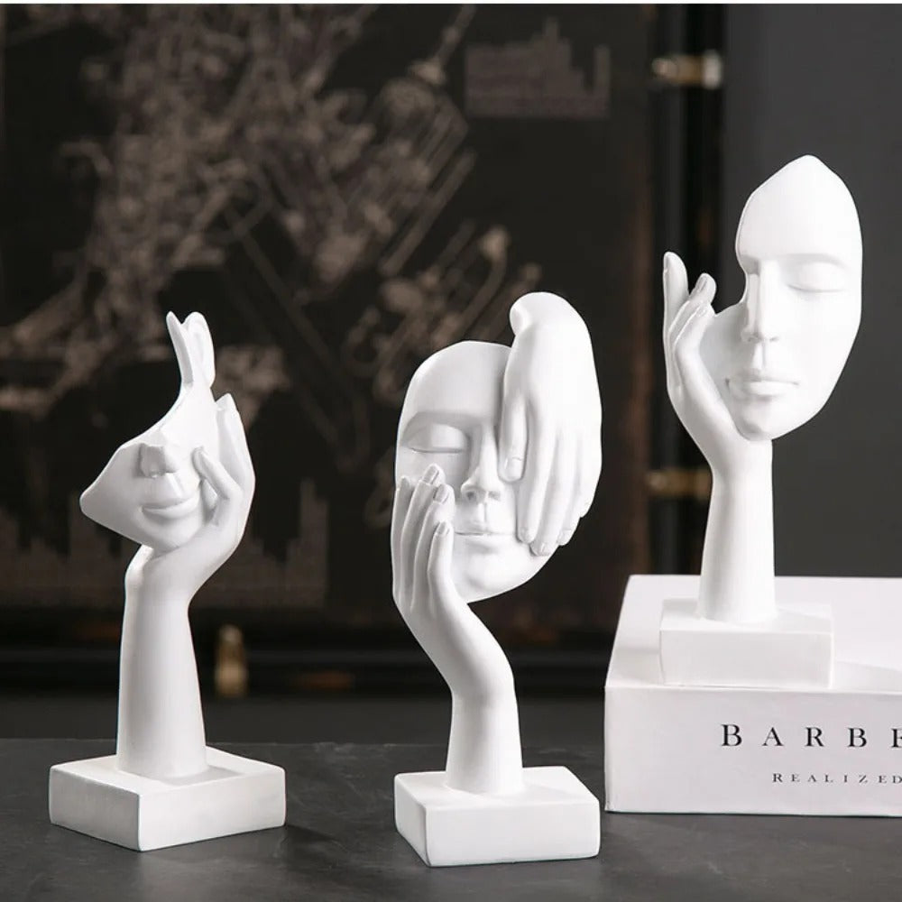 NordicMuse Abstract Face Sculpture