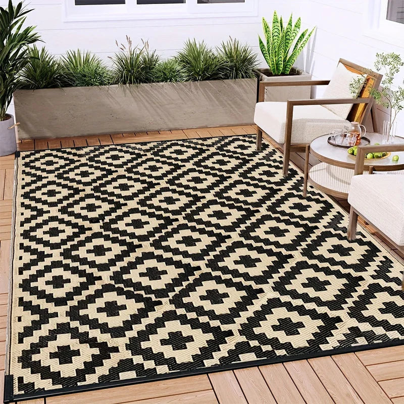Stylish Boho Outdoor Rug