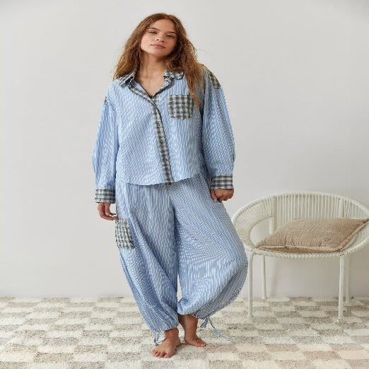 Orlyn | Cozy Long Sleeve and Loose Pajama Set for Night