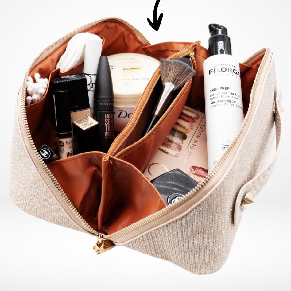 Cecil - Elegant and compact makeup bag with multiple organizing pockets