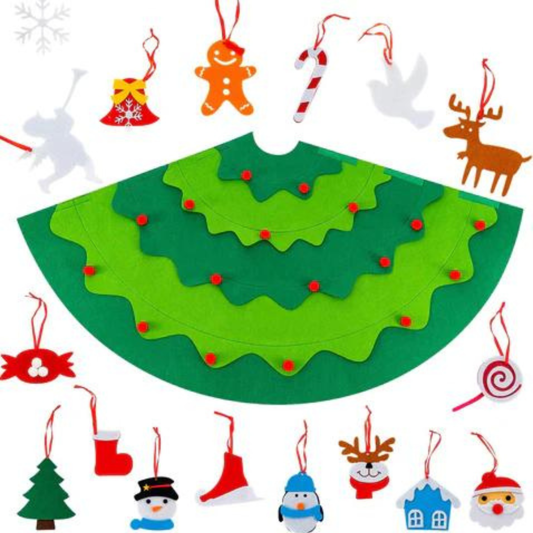 3D Felt Christmas Tree | Montessori DIY Christmas Tree Decorating with Children