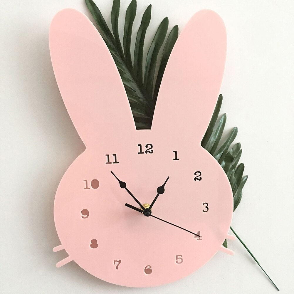 HopTock - Beautiful Rabbit Wall Clock for Playgrounds