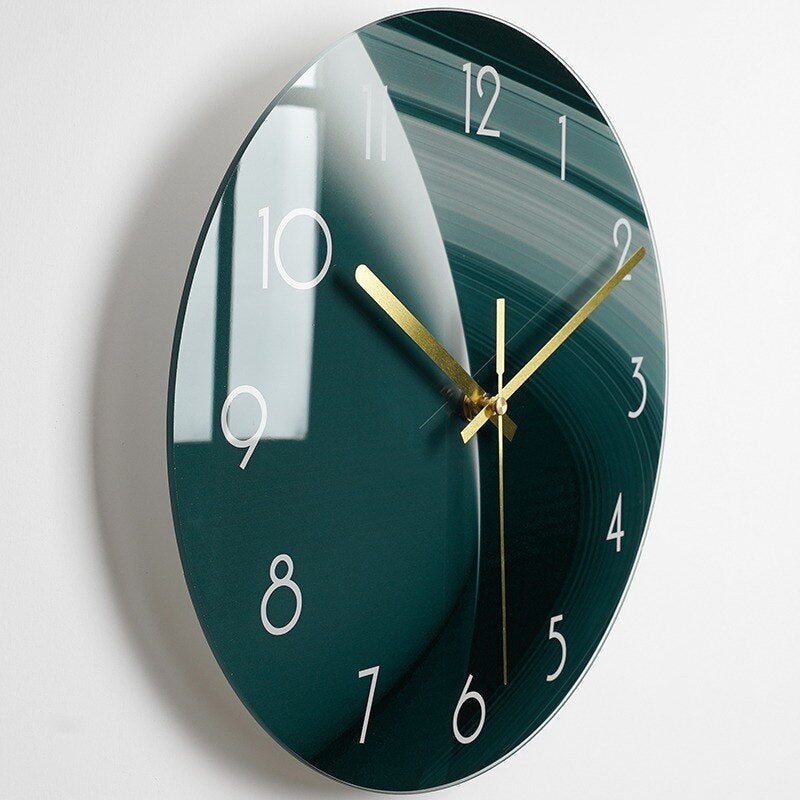 Elegant glass wall clock