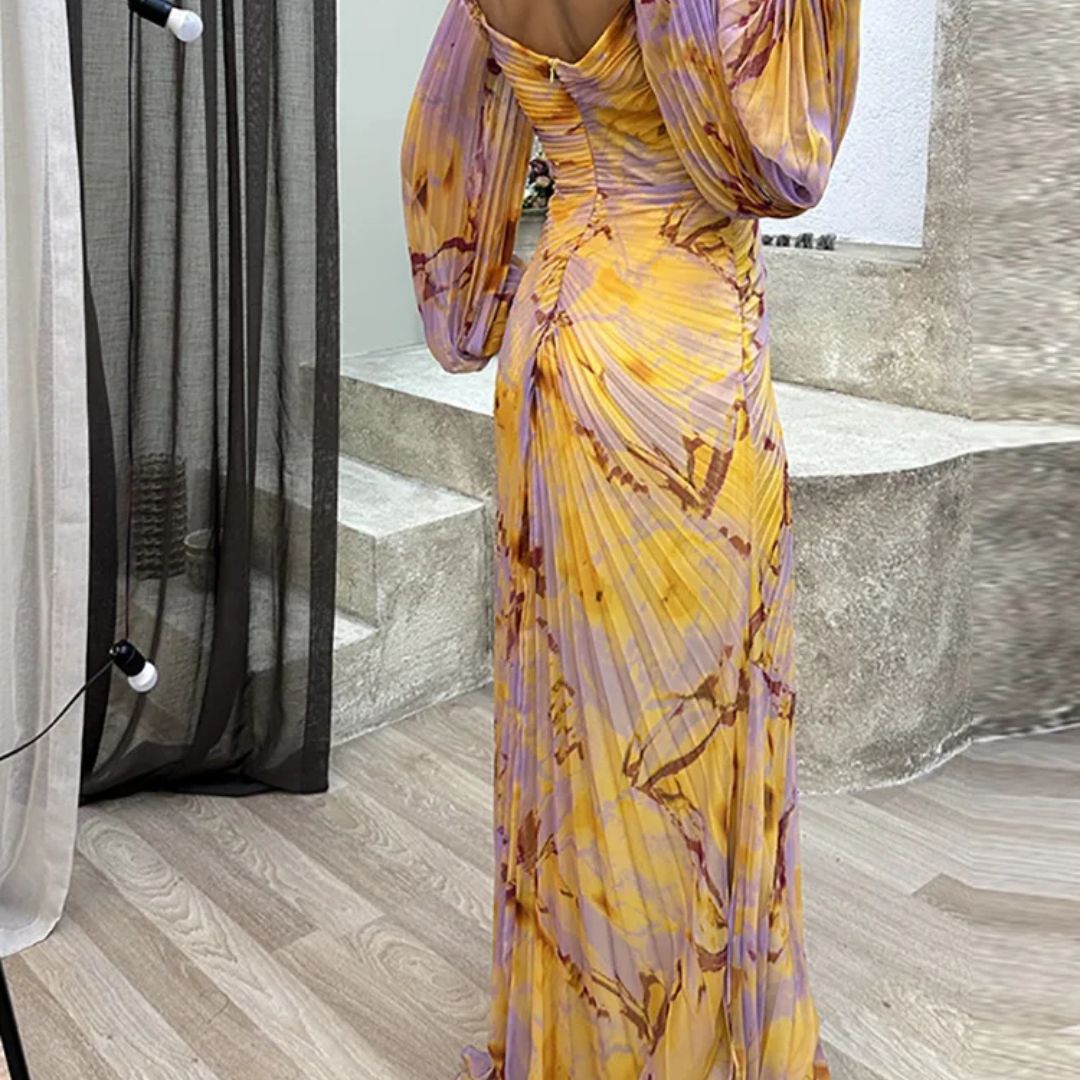Elise – Long Ruffled Dress